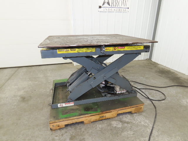 Pentalift Hydraulic Scissor Lift Table 5500lbs 48" X 42" Swivel Top 120 Volt