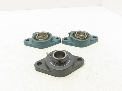 Dodge F2B-SXR-100 131058 Flange Bearing 2-Bolt 1" ID No Locking Collar Lot of 3