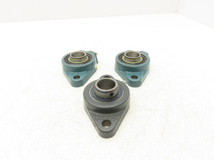 Dodge F2B-SXR-100 131058 Flange Bearing 2-Bolt 1" ID No Locking Collar Lot of 3