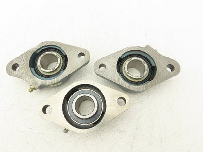 Dodge F2B-SXR-100 131058 Flange Bearing 2-Bolt 1" ID No Locking Collar Lot of 3