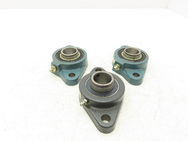 Dodge F2B-SXR-100 131058 Flange Bearing 2-Bolt 1" ID No Locking Collar Lot of 3