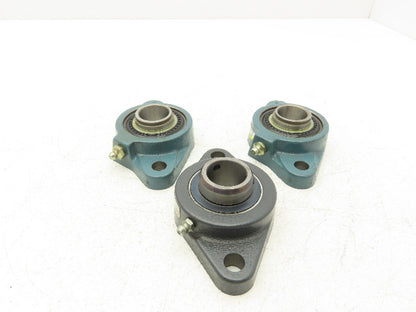 Dodge F2B-SXR-100 131058 Flange Bearing 2-Bolt 1" ID No Locking Collar Lot of 3