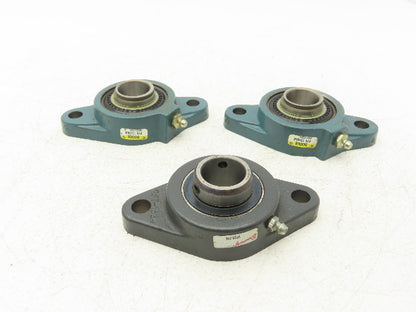 Dodge F2B-SXR-100 131058 Flange Bearing 2-Bolt 1" ID No Locking Collar Lot of 3