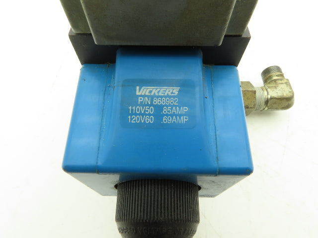 Vickers DG4S4W-012C-B-60 Hydraulic Directional Control Solenoid Valve 120V SAE 8