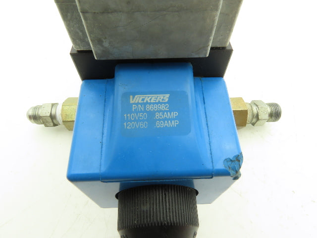 Vickers DG4S4W-012C-B-60 Hydraulic Directional Control Solenoid Valve 120V SAE 8