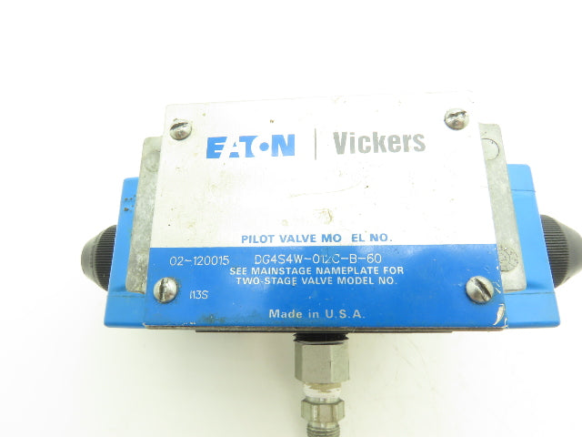 Vickers DG4S4W-012C-B-60 Hydraulic Directional Control Solenoid Valve 120V SAE 8