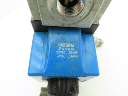 Vickers DG4S4W-012C-B-60 Hydraulic Directional Control Solenoid Valve 120V SAE 8