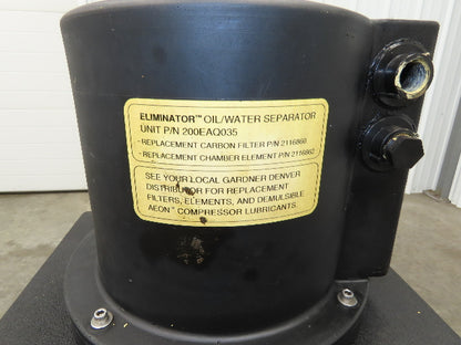 Gardner Denver Eliminator Oil Water Separator Air Compressor Condensate 30 Gal