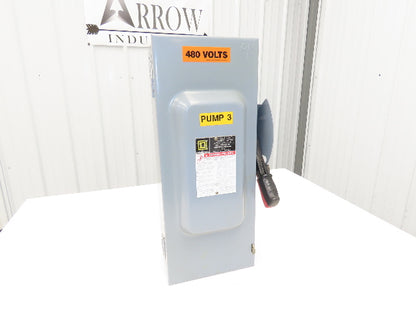 Square D H363 Safety Disconnect Switch 100A 600V 3 Pole Fused Series F05