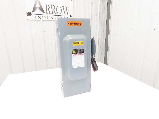 Square D H363 Safety Disconnect Switch 100A 600V 3 Pole Fused Series F05