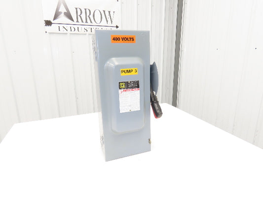 Square D H363 Safety Disconnect Switch 100A 600V 3 Pole Fused Series F05