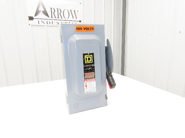 Square D H362 Heavy Duty Fused Safety Disconnect Switch 60A 600VAC Series F1