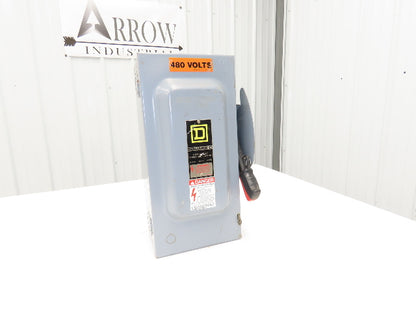 Square D H362 Heavy Duty Fused Safety Disconnect Switch 60A 600VAC Series F1