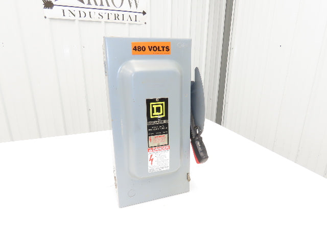 Square D H362 Heavy Duty Fused Safety Disconnect Switch 60A 600VAC Ser F1