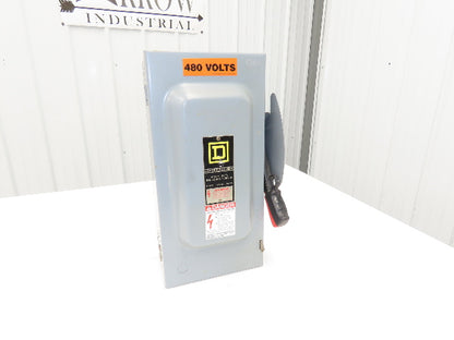 Square D H362 Heavy Duty Fused Safety Disconnect Switch 60A 600VAC Ser F1