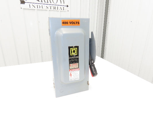 Square D H362 Heavy Duty Fused Safety Disconnect Switch 60A 600VAC Ser F1