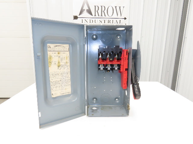 Square D HU362 Safety Disconnect Switch 60A 600VAC 3 Pole Non Fused Ser F1