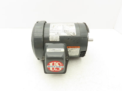 US Motors U12S2ACR AC Motor 1/2Hp 1745rpm 460V 3PH 56C Frame 5/8" Shaft