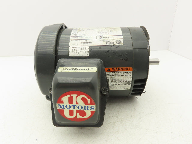 US Motors U12S2ACR AC Motor 1/2Hp 1745rpm 460V 3PH 56C Frame 5/8" Shaft