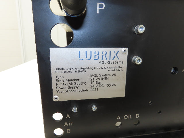 Lubrix MQL Systems V8 Minimum Quantity Lubrication System Controller