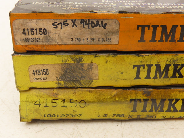 Timken 415150 Nitrile Oil Seal 3.75" Shaft Dia 5.266" OD .469 Width Lot of 4