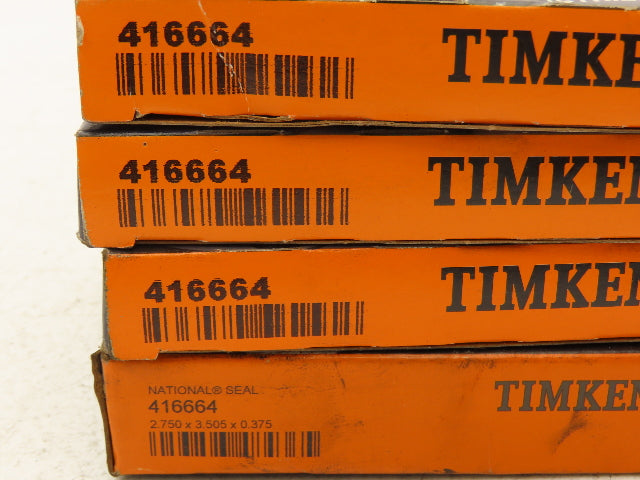 Timken 416664 Nitrile Oil Seal 2.750" Shaft Dia 3.505" OD .375 Width Lot of 5