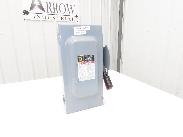 Square D HU362 Safety Disconnect Switch 60A 600VAC 3 Pole Non Fused Ser F05