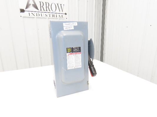 Square D HU362 Safety Disconnect Switch 60A 600VAC 3 Pole Non Fused Ser F05