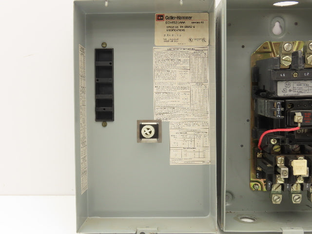 Cutler Hammer ECN0521AAA Motor Starter Size 2 460V 25Hp NEMA Enclosure 120v