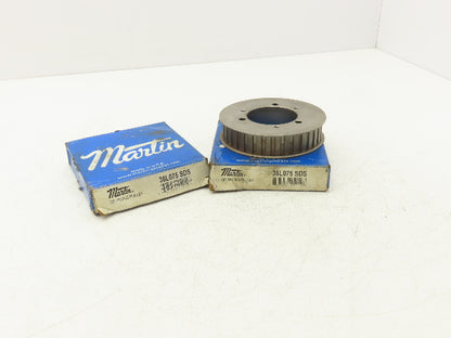 Martin 36L075 SDS Timing Belt Pulley Bushed .375" Pitch 4.267" OD Lot of 2