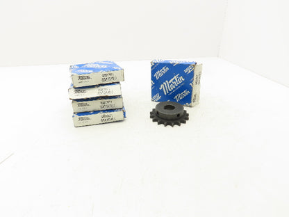 Martin 50BS17HT 1 Roller Chain Sprocket 17 Tooth #50 w/1" Bore Lot Of 5