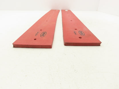 Tennant 1213211 Linatex Side Squeegee Scrubber Blade 4"W x 30.6"L Lot of 2