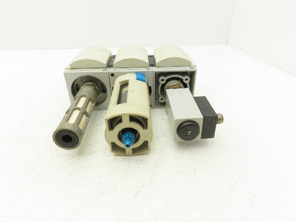 Festo Pneumatic Air Line Filter Assembly w/ Pressure Switch & Shutoff 1/2" NPT