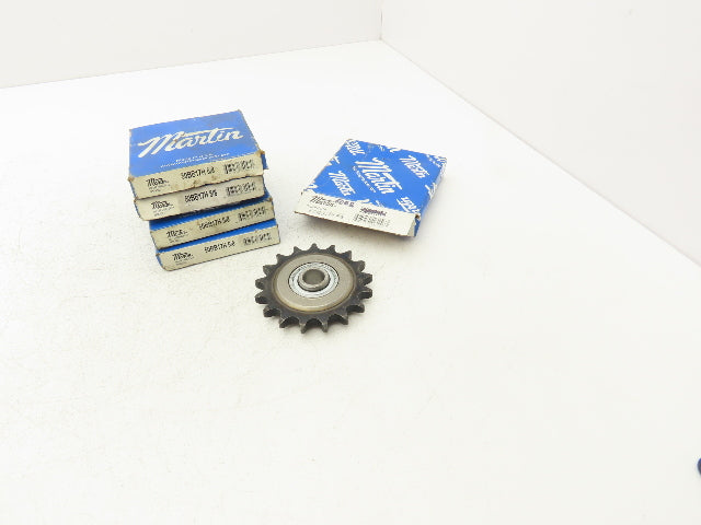Martin 50BB17H 5/8 #50 Idler Roller Chain Sprocket Bearing 5/8" ID 17T Lot of 5