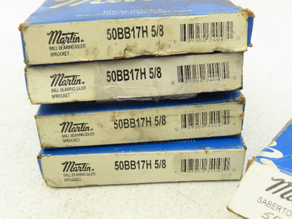 Martin 50BB17H 5/8 #50 Idler Roller Chain Sprocket Bearing 5/8" ID 17T Lot of 5