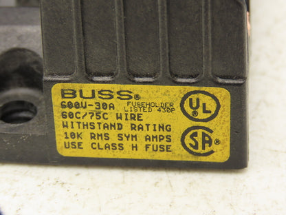 Buss Bussman H60030-3S Class H Fuse Block Holder 3-Pole 30 Amp 600V Lot of 21