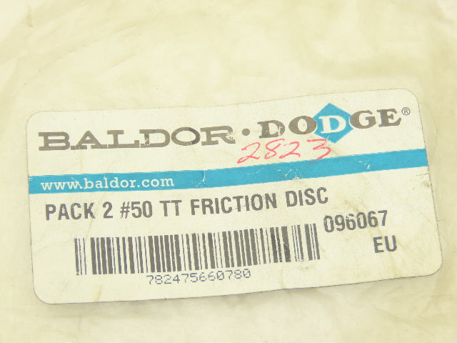 Baldor 096067 Friction Disc #50 TT 5" OD 2-5/8" ID 1/8" Thickness 2-Pack