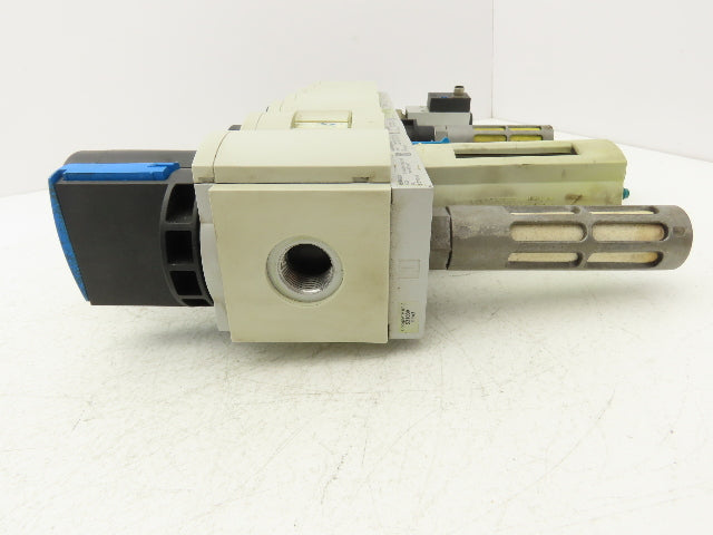 Festo Pneumatic Filter/Regulator Assembly w/ Pressure Switch & Shutoff 1/2" NPT