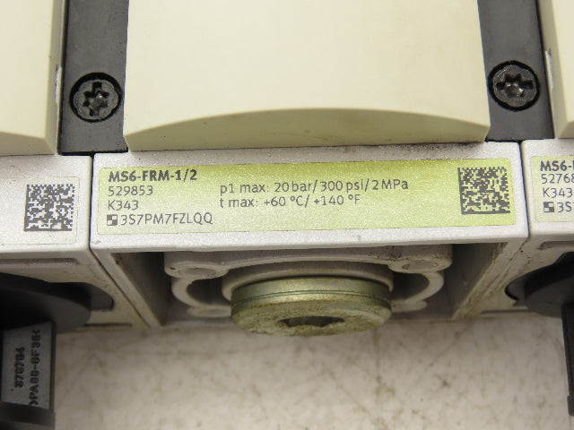Festo Pneumatic Filter/Regulator Assembly w/ Pressure Switch & Shutoff 1/2" NPT