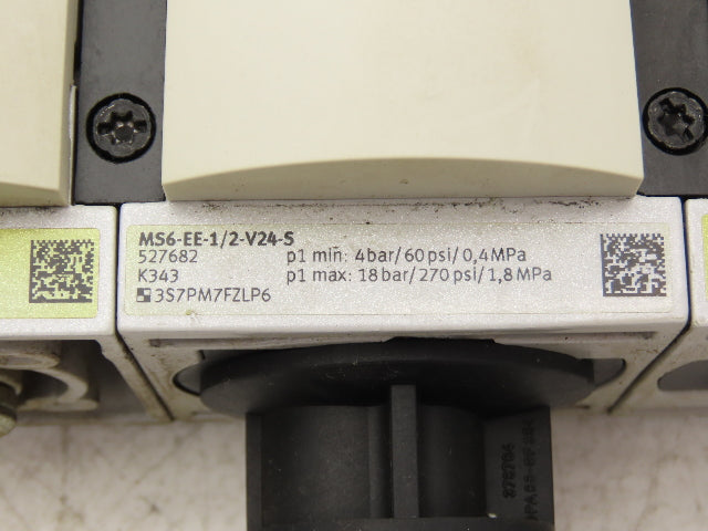Festo Pneumatic Filter/Regulator Assembly w/ Pressure Switch & Shutoff 1/2" NPT