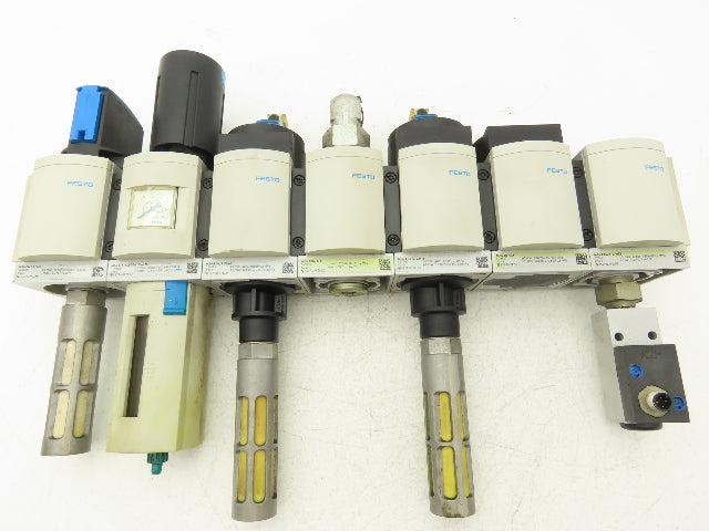 Festo Pneumatic Filter/Regulator Assembly w/ Pressure Switch & Shutoff 1/2" NPT