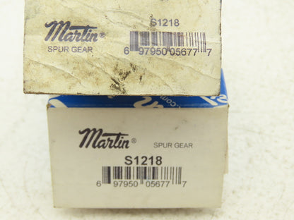 Martin S1218 External Tooth Spur Gear 5/8" Bore 18 Tooth 3/4" Width Lot of 2