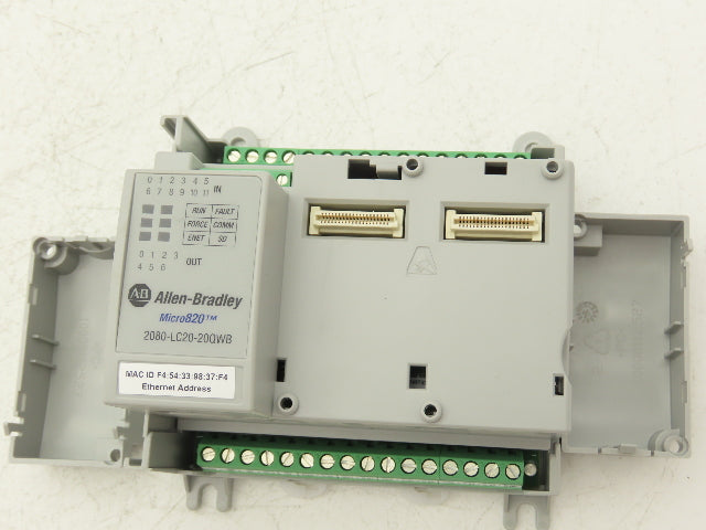 Allen Bradley 2080-LC20-20QWB Micro820 Ethernet PLC Controller 24VDC 2A Series B