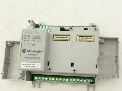 Allen Bradley 2080-LC20-20QWB Micro820 Ethernet PLC Controller 24VDC 2A Series B