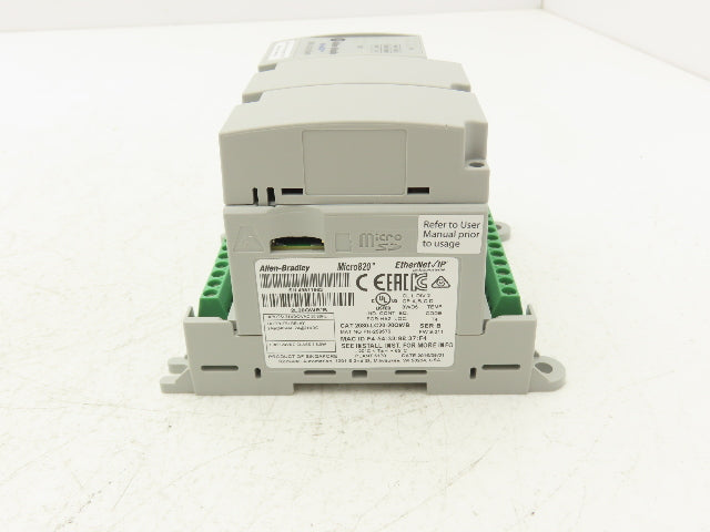 Allen Bradley 2080-LC20-20QWB Micro820 Ethernet PLC Controller 24VDC 2A Series B