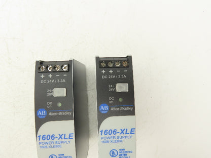Allen Bradley 1606-XLE80E PLC Power Supply 24-28VDC 3.3A In 100-240VAC Lot of 2