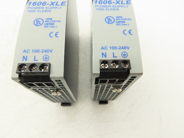 Allen Bradley 1606-XLE80E PLC Power Supply 24-28VDC 3.3A In 100-240VAC Lot of 2