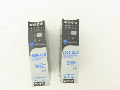 Allen Bradley 1606-XLE80E PLC Power Supply 24-28VDC 3.3A In 100-240VAC Lot of 2