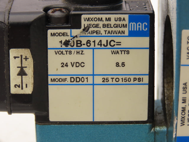 Mac Valves 56C-33-614JC Pneumatic Solenoid Valve 3/2-way  1/2"NPT 24VDC