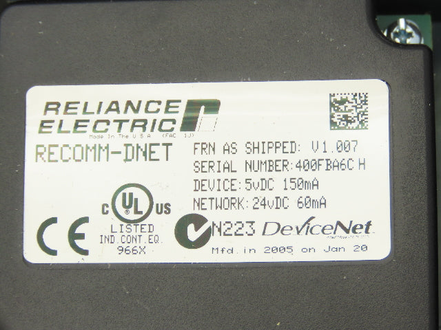 Reliance Electric 6SP401-1P1BTNN Variable Speed VFD AC Drive 0.5Hp 480V 3PH